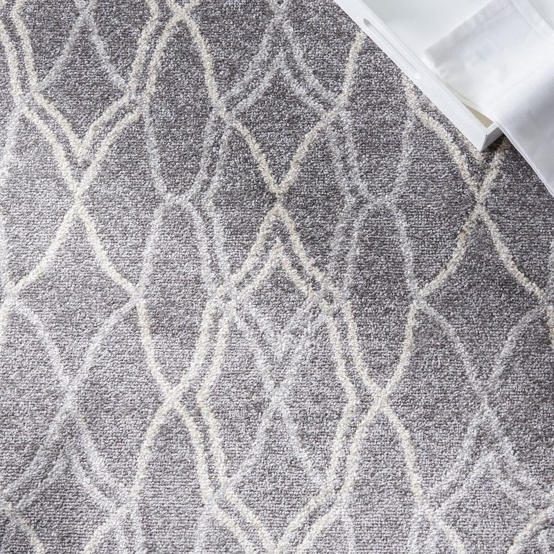 Amherst AMT417 Power Loomed Area Rug - Grey/Light Grey - 5'x5' - Safavieh.