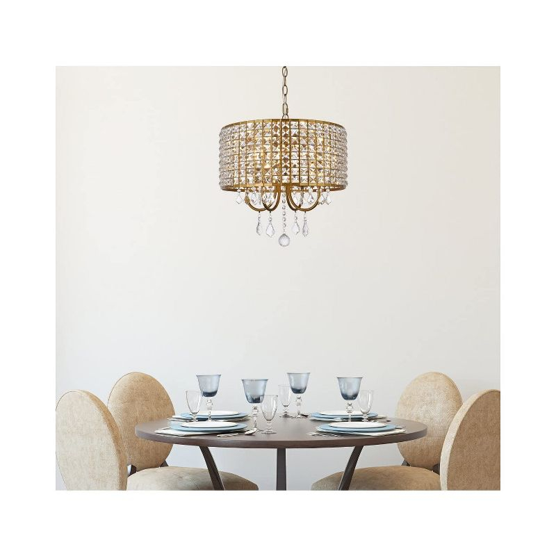 Elegant Lighting Elise 17 inch pendant in brass