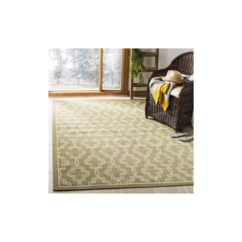 Martha Stewart Collection - MSR4274 - Indoor Power Loomed Area Rugs - Green/Beige - 6'7"x9'6"