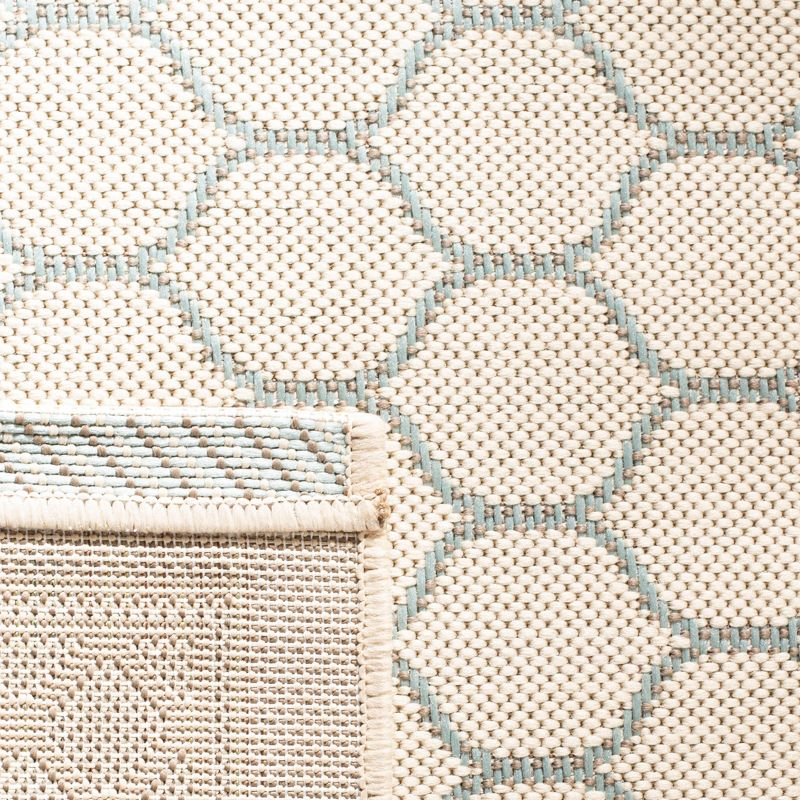 Courtyard CY7933 Power Loomed Indoor/Outdoor Area Rug - Beige/Dark Beig - 5'3"x7'7" - Safavieh.
