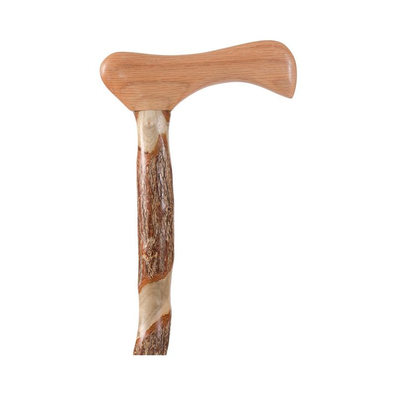 Brazos Twisted Sassafras Wood T-Handle Cane 37 Inch Height