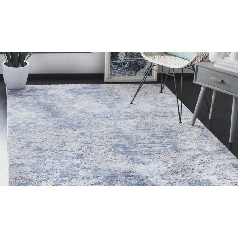 Amelia ALA705 Power Loomed Runner Rug - Grey/Blue - 2'2"x14' - Safavieh.