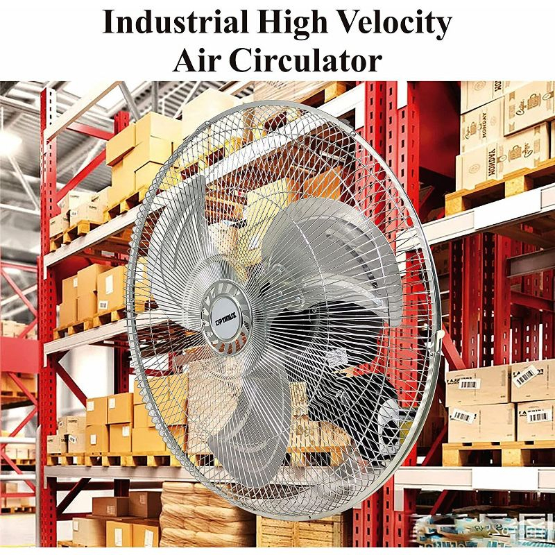 Optimus F-4187 18" Industrial Grade High Velocity Oscillating Wall Fan 18" Industrial Grade Oscillating Wall Fan