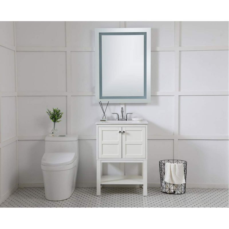 Elegant Decor Helios 36" x 27" Hardwired LED Bathroom Mirror with Touch Sensor