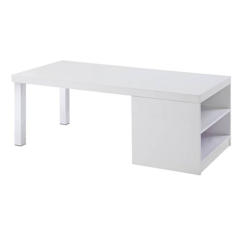 Acme Furniture Harta Coffee Table White High Gloss/Chrome