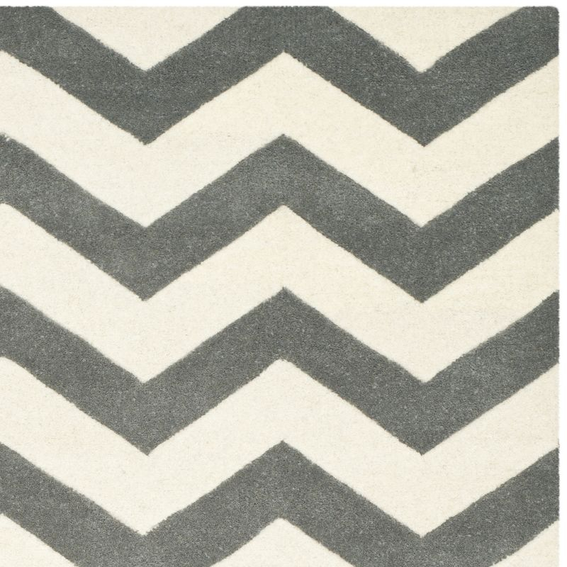 Chatham CHT715 Tufted Indoor Area Rug - Dark Grey/Ivory - 10'x14' - Safavieh