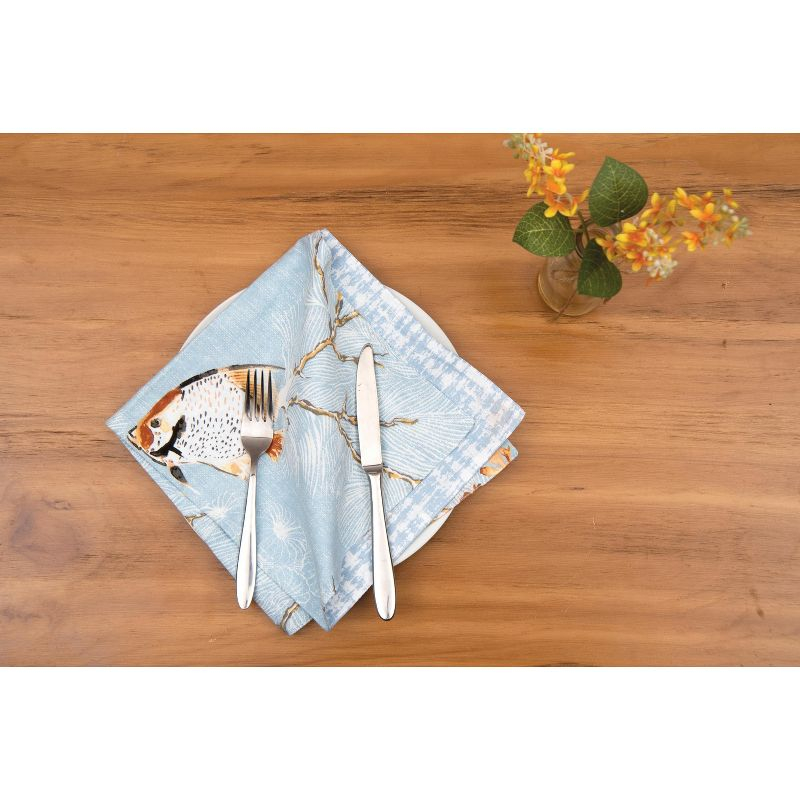 C&F Home Meraki Island Reversible Blue Coastal Napkin Set of 6