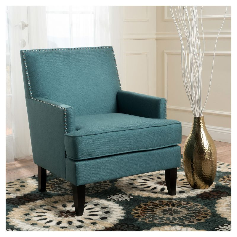 Tilla Club Chair: Studded Trim, Padded Seat, Christopher Knight Home - Ideal for Relaxation