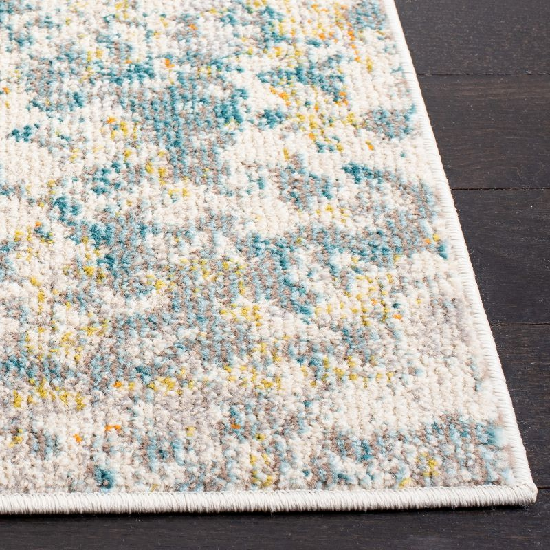 Madison MAD453 Power Loomed Indoor Area Rug - Teal/Gold - 8'x10' - Safavieh