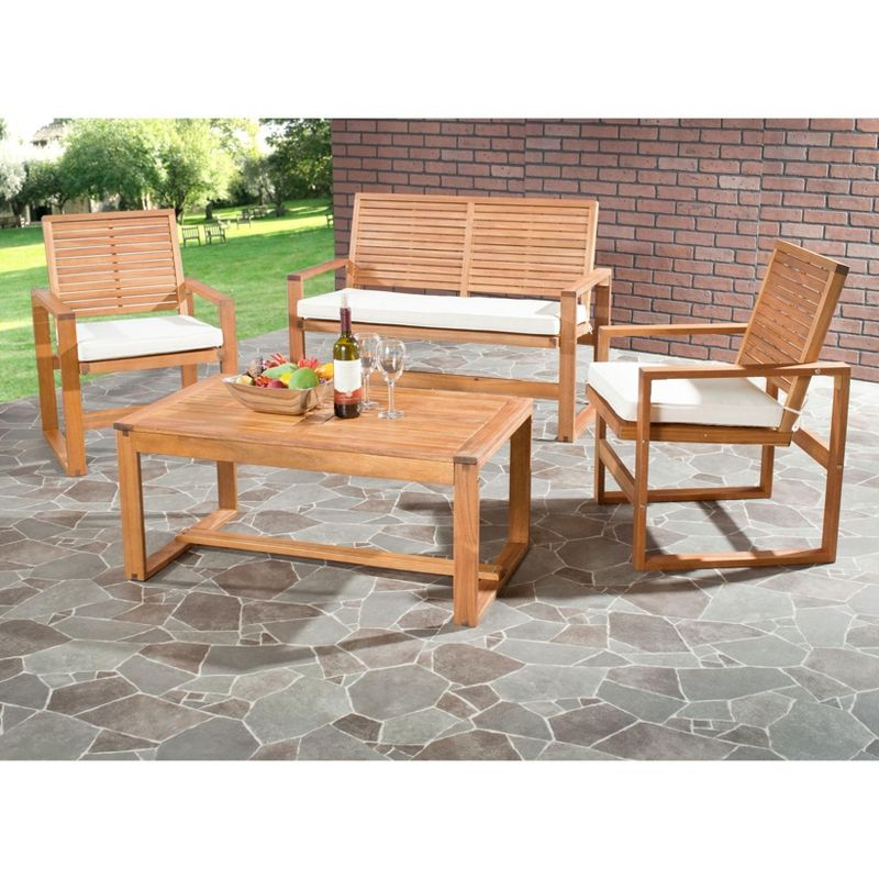 Ozark 4 Piece Set - Indoor/Outdoor - FOX6007 - Natural/Beige - Safavieh
