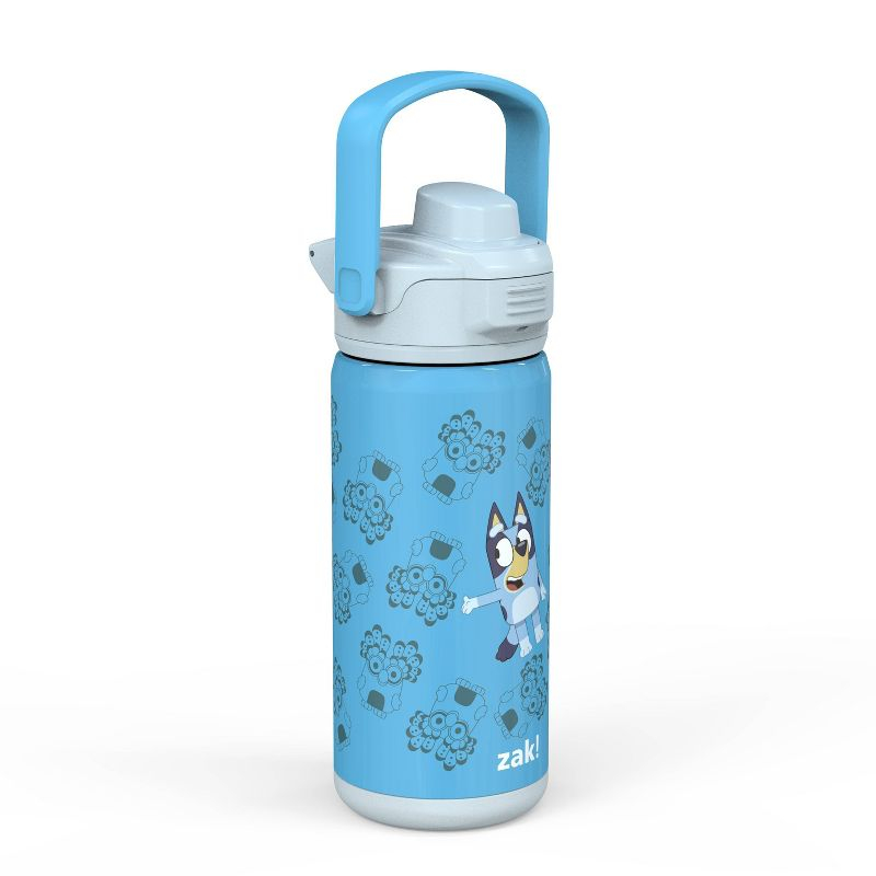 Zak Designs 14oz Stainless Steel Kids' Water Bottle with Antimicrobial Spout 'Bluey'