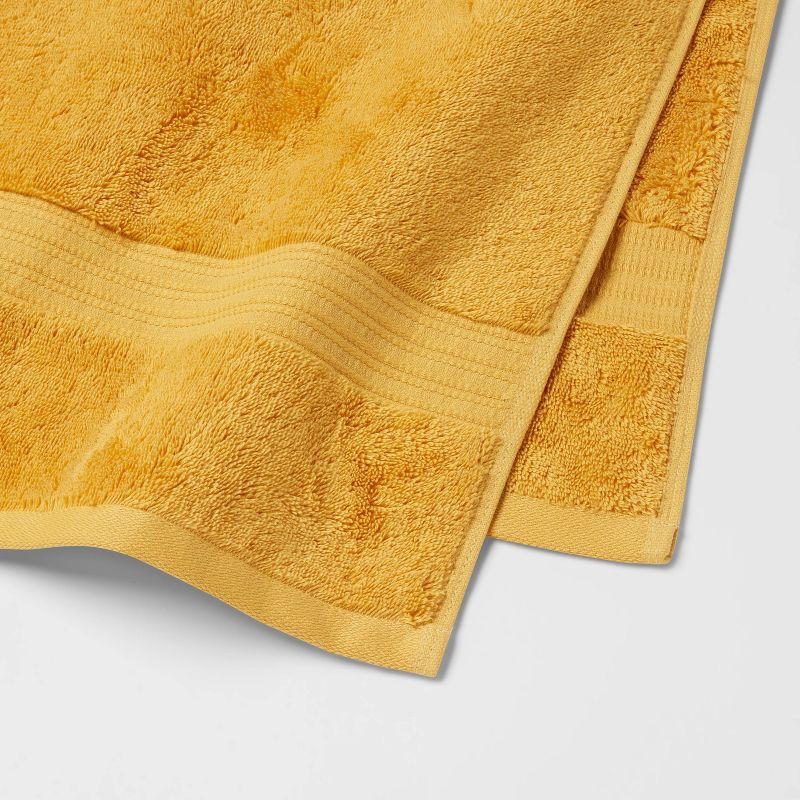Total Fresh Antimicrobial Oversized Bath Towel Gold - Threshold™: 100% Cotton, Low Lint, Heavyweight Terry Bath Sheet