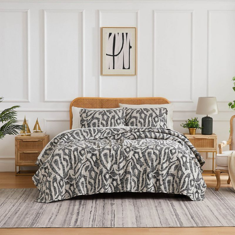 Southshore Fine Living Oversized Khari Lightweight 2-Piece Quilt Set Slate Twin / Twin XL