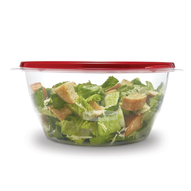 Rubbermaid TakeAlong 15.7 Cup Plastic 2pk Serving Bowls Clear: BPA-Free Food Storage Containers, Microwave & Freezer Safe