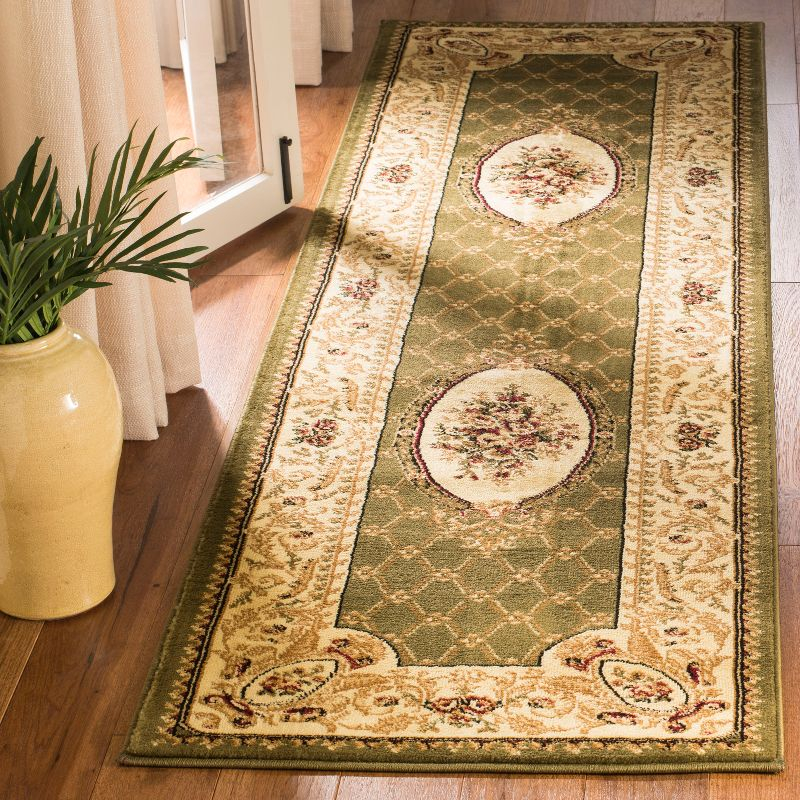 Lyndhurst LNH223 Power Loomed Runner Rug - Sage/Ivory - 2'3"x8' - Safavieh.