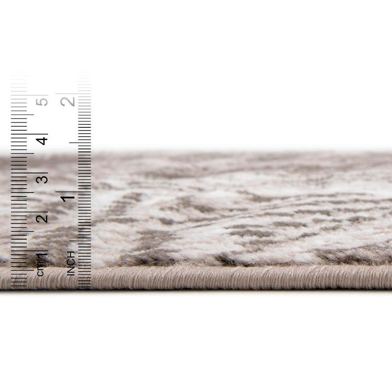 Unique Loom 5' 3 x 5' 3 Sofia  Albert Brown Round Area Rug