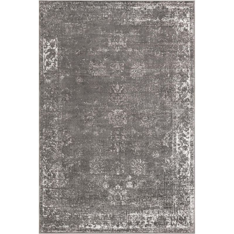 Unique Loom 6' 0 x 9' 0 Sofia Casino Dark Gray Area Rug
