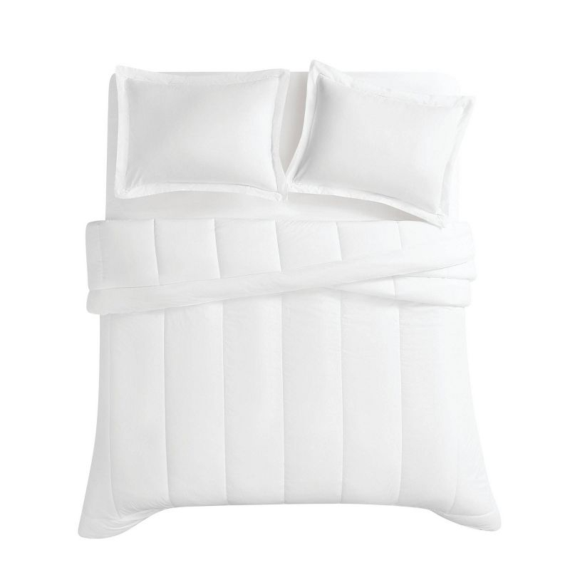 Brooklyn Loom 3pc Full/Queen Percale Comforter Set White