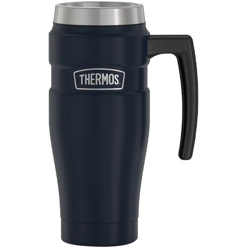 Thermos 16 oz. Stainless King Travel Mug with Handle - Matte Midnight Blue