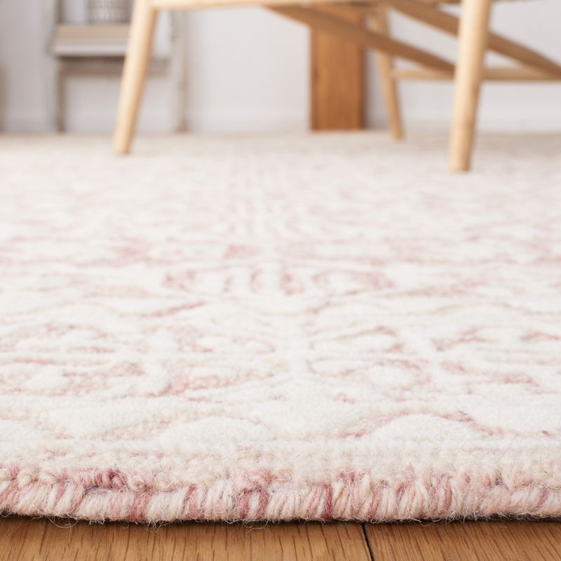 Metro MET903 Hand Tufted Indoor Area Rug - Dark Pink/Ivory - 6'x6' - Safavieh