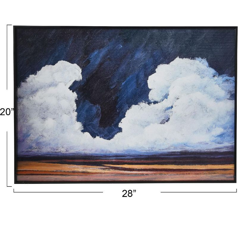 Storied Home Shoreline Landscape in Metal Frame