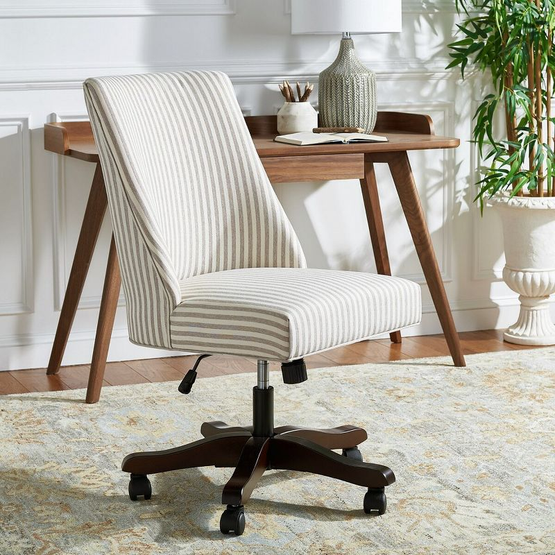 Scarlet Desk Chair - Beige Stripe - Safavieh