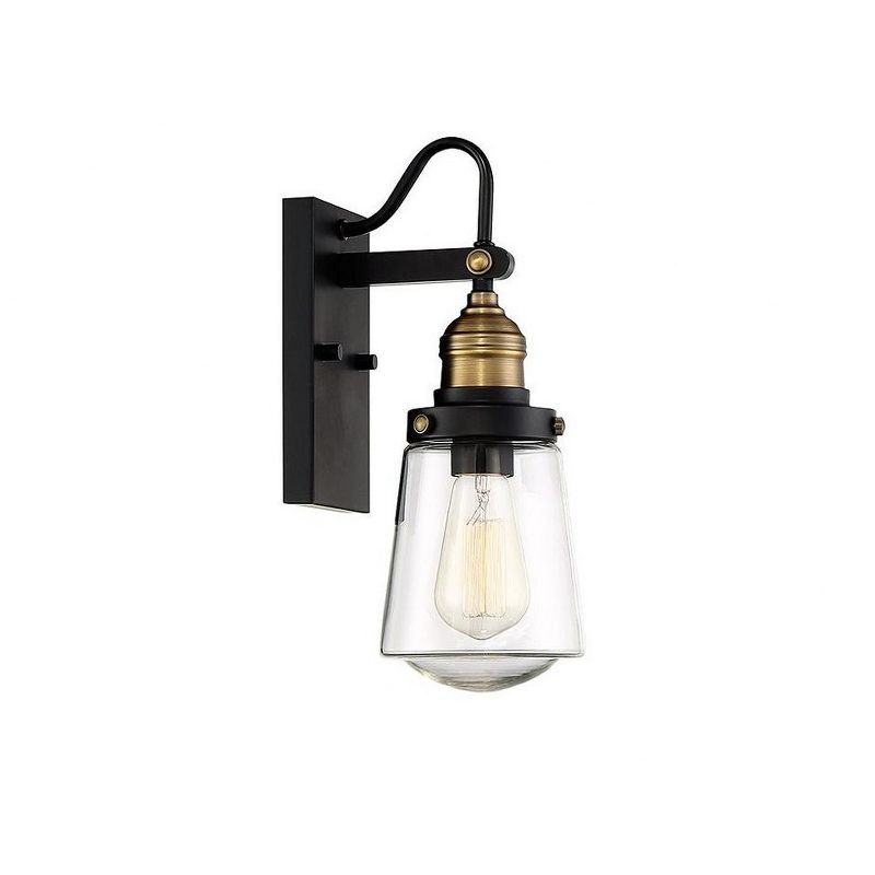 Savoy House Exterior Collections 1 - Light Wall Light in  Vintage Black/Warm Brass