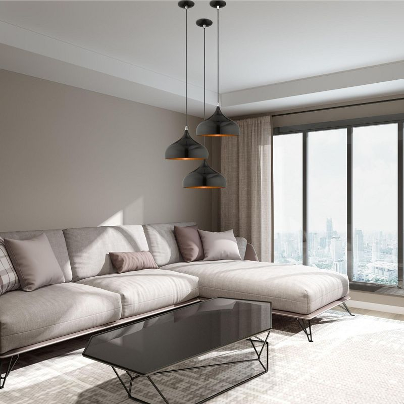 Livex Lighting Amador 1 - Light Pendant in  Shiny Black