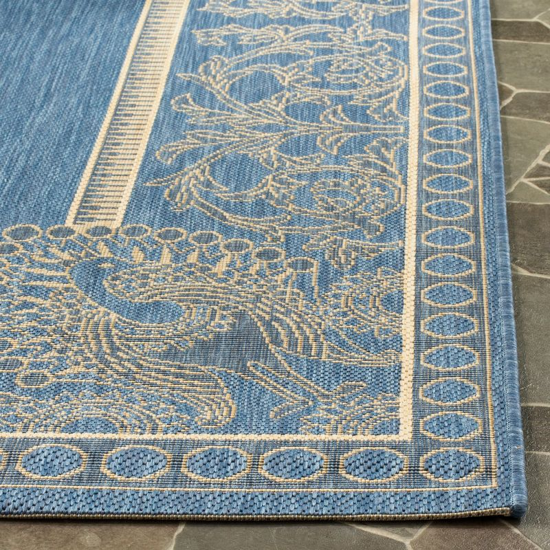Courtyard CY2965 Power Loomed Indoor/Outdoor Accent Rug - Blue/Natural - 2'x3'7" - Safavieh.