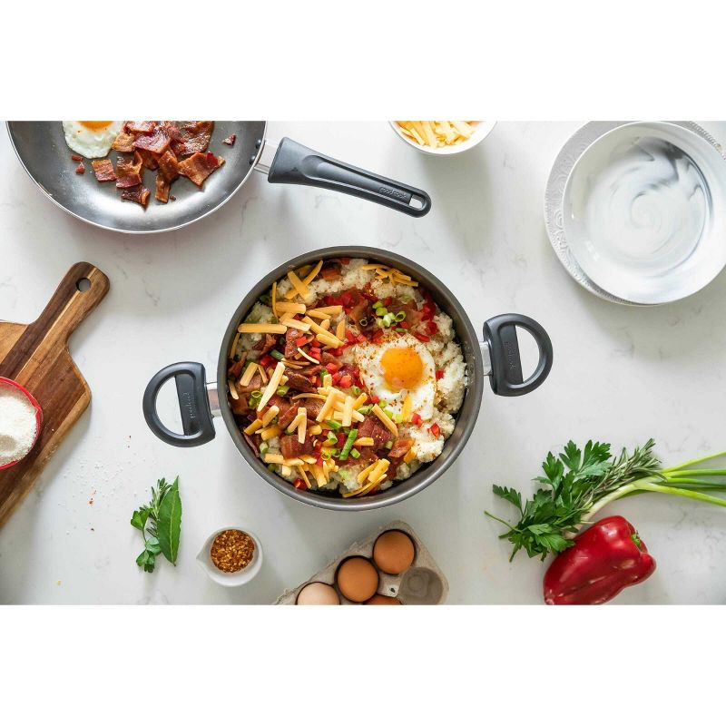 GoodCook 4.7qt Everyday Dutch Oven with Lid: Nonstick Aluminum, Dishwasher-Safe, Gas & Electric Compatible, 14.5" Diameter