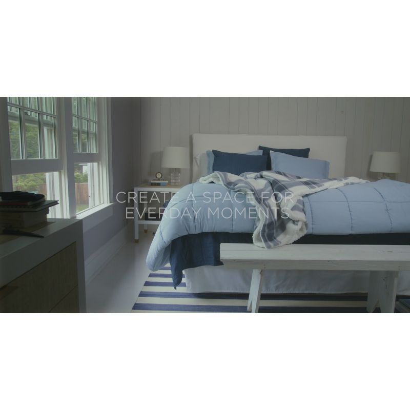Cannon 2pc Twin/Twin Extra Long Abigail Quilt Bedding Set White/Blue: Microfiber, Paisley Pattern, Machine Washable