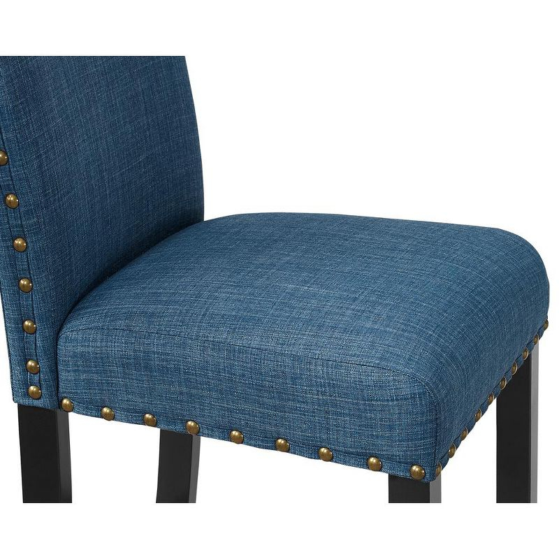 New Classic Furniture,Furniture Crispin 25" Fabric Counter Chairs In Blue (Set Of 2)