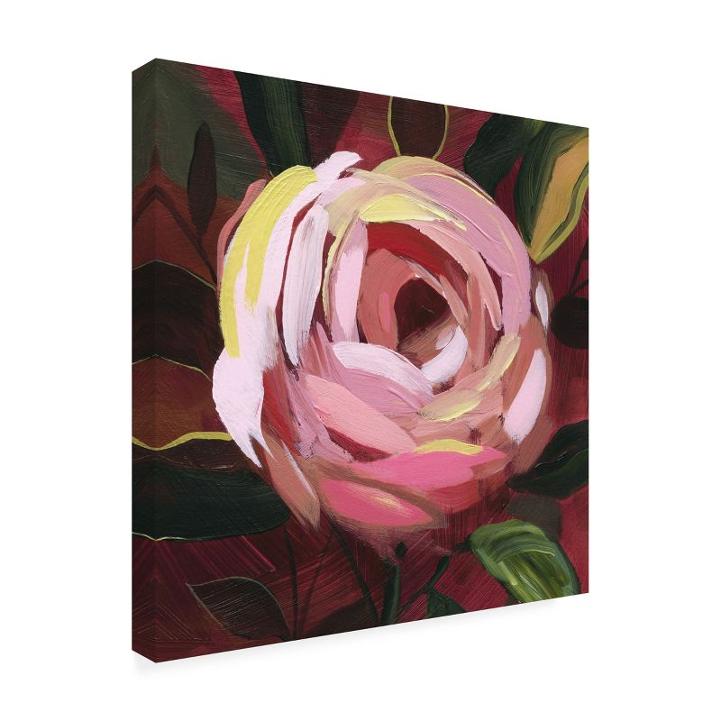 Trademark Fine Art - Grace Popp  Brushy Rose II Canvas Art - 35 x 35