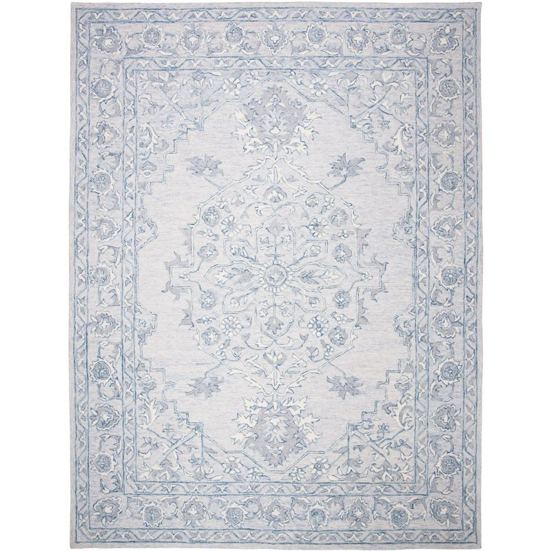 Micro-Loop MLP504 Hand Tufted Indoor Area Rug - Light Blue/Ivory - 8'x10' - Safavieh