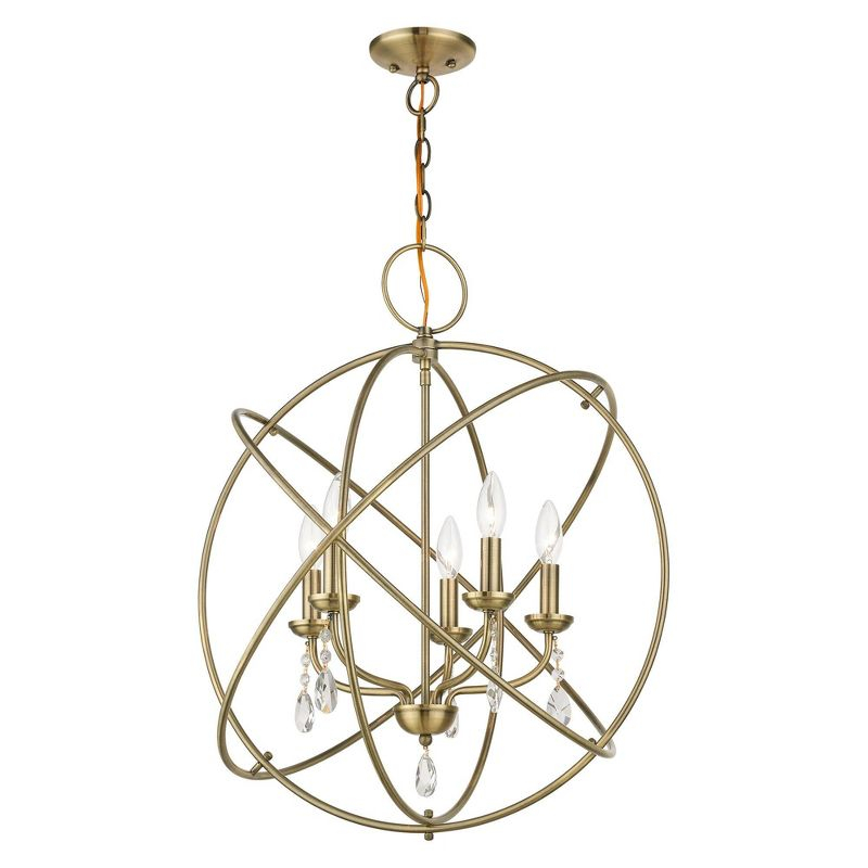 Livex Lighting Aria 5 - Light Chandelier in  Antique Brass