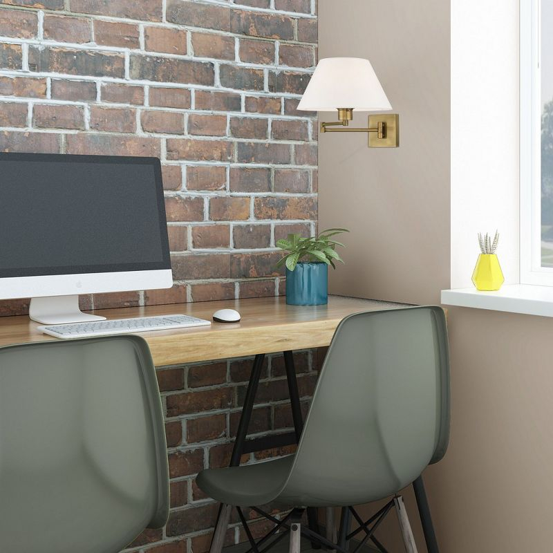 Livex Lighting 1 - Light Wall Light in  Black/Brushed Nickel