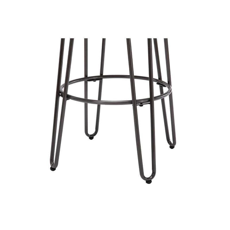 29" Quinn Barstool Metal - ACEssentials: Powder-Coated Steel Frame, Fixed Height, Mid-Century Modern Design