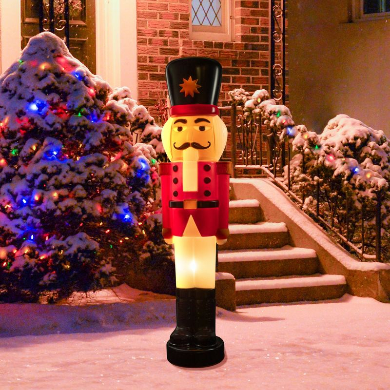 Northlight Lighted Blow Mold Nutcracker Soldier Outdoor Christmas Decoration - 59"