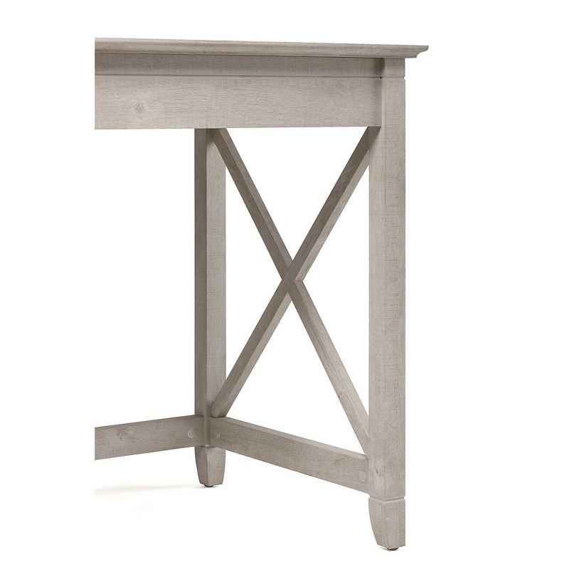 60W Key West L Shaped Desk Washed Gray - Bush Furniture