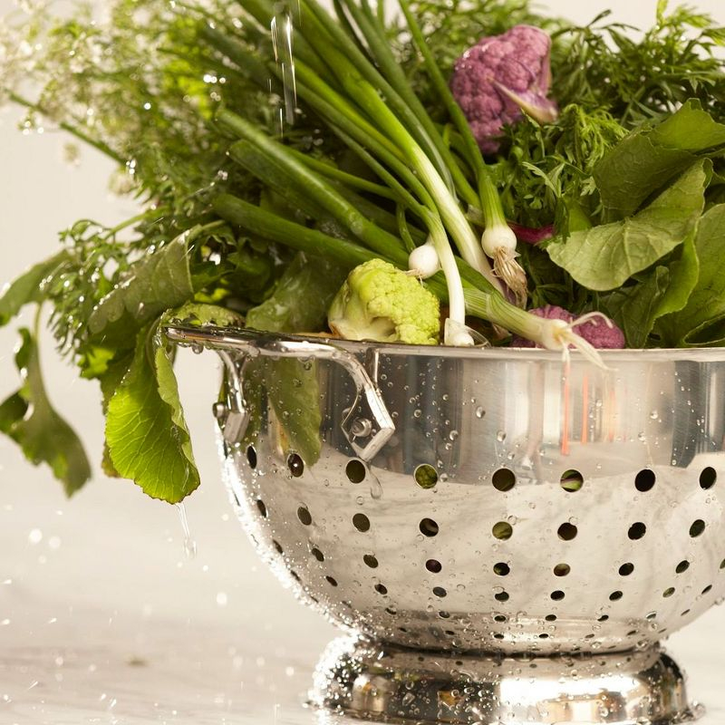All-Clad 3 Quart Stainless Steel Colander, Silver