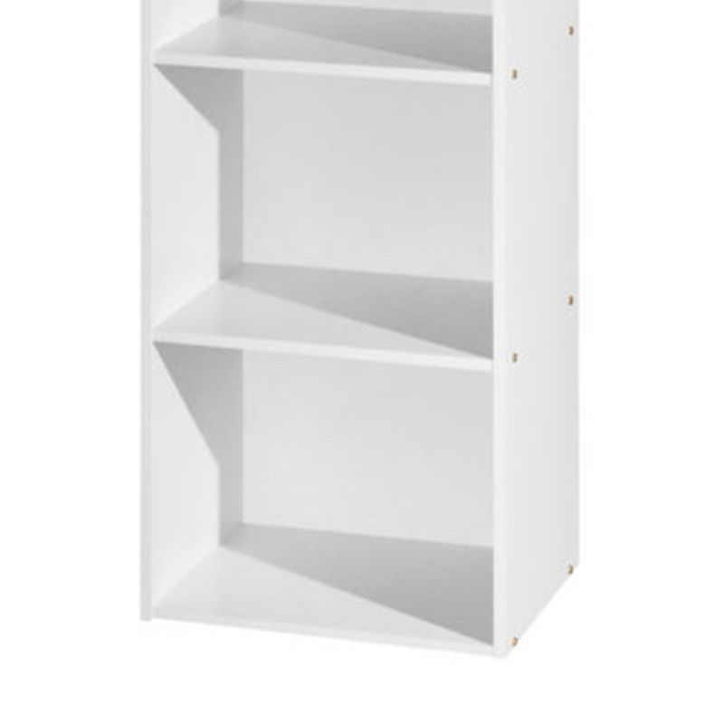 Hodedah 12 x 16 x 47 Inch 4 Shelf Bookcase and Office Organizer Solution for Living Room, Bedroom, Office, or Nursery, White Finish