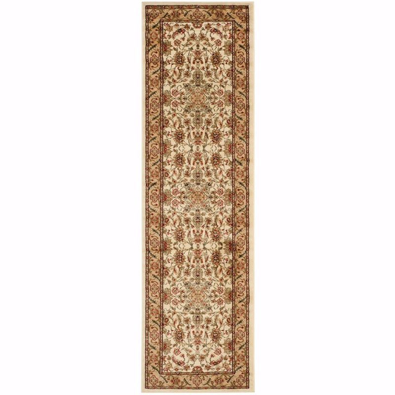 Lyndhurst LNH211 Power Loomed Runner Rug - Ivory/Tan - 2'3"x12' - Safavieh.