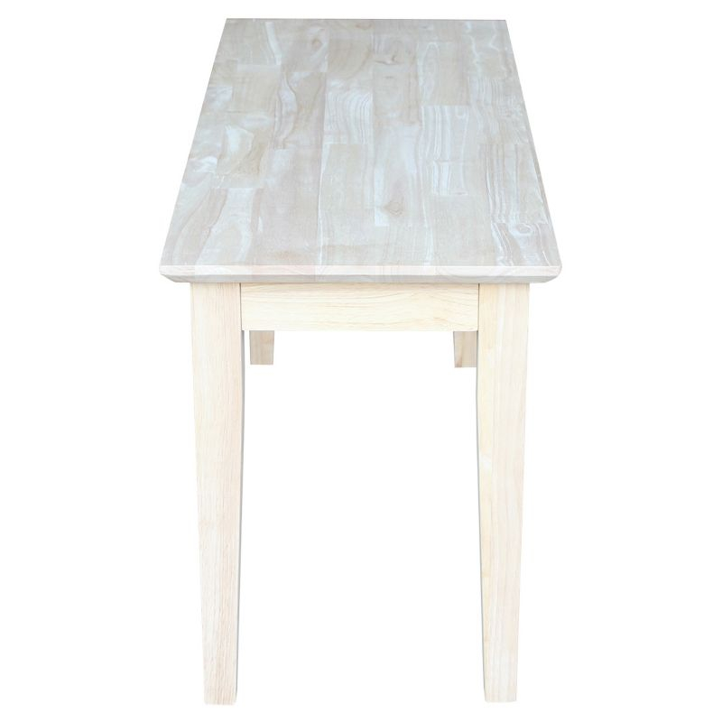 International Concepts Brookshire Bench - Unfinished: Hardwood Frame, 400 lbs Capacity, Spot Clean