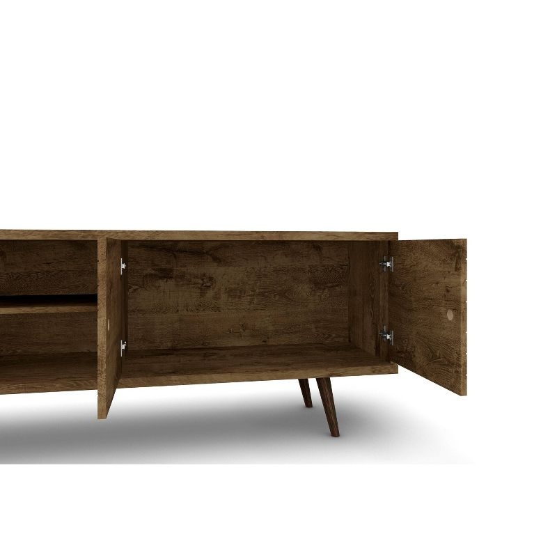 Liberty 2 Shelves and 2 Doors TV Stand for TVs up to 60" Rustic Brown - Manhattan Comfort