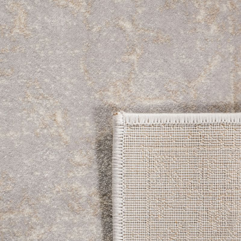 Carnegie CNG621 Power Loomed Area Rug - Light Grey/Cream - 4'x6' - Safavieh.