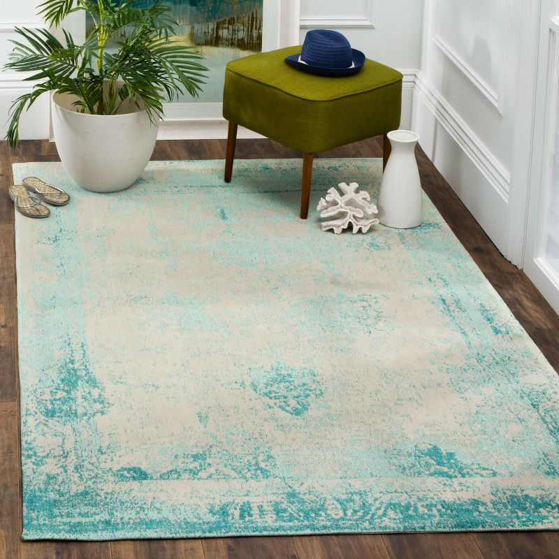 Classic Vintage CLV125 Power Loomed Area Rug - Turquoise - 4'x6' - Safavieh.