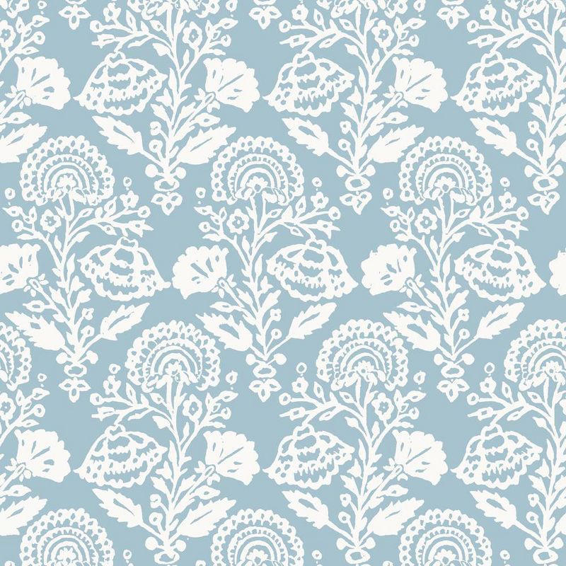 Tempaper & Co.® Floral Damask Removable Peel and Stick Wallpaper, Mint, 28 sq. ft.: Self-Adhesive Vinyl, Botanical Pattern
