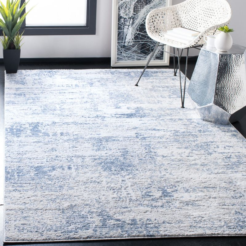 Amelia ALA700 Power Loomed Area Rug - Ivory/Blue - 3'x3' - Safavieh.