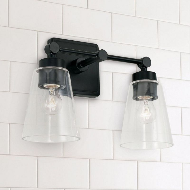 Capital Lighting Rory 2 - Light Vanity in  Matte Black