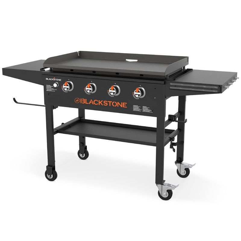 Blackstone Portable Outdoor Gas Griddle 4 Burner Propane Flat Top Grill, BBQ Cooking Station for Camping and Backyard, 36 Inch Cooking Surface, Black